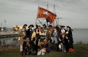 Group of Pirates on the banks of the Mystic River
