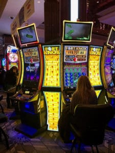Slot machines at a casino
