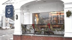 Boutique hotel in Downtown Mystic at Christmas 