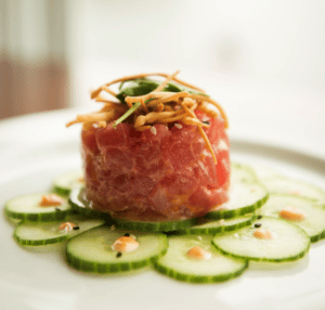 Tuna Tartar at S & P Oyster in Downtown Mystic