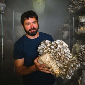 Chris Pacheco, Local Mushroom Farmer in Mystic