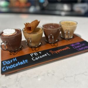 Flight of Hot Chocolate at Sift Bakeshop