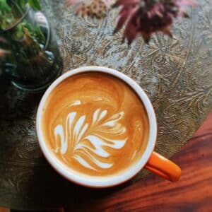 Latte art at Junk N' Java 