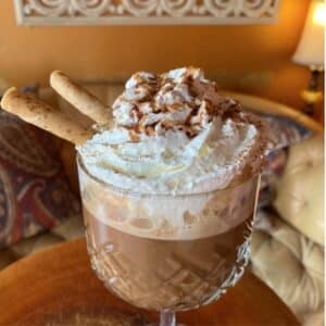 Decadent Coffee Drink with whipped cream at Perks and Corks in Westerly, Rhode Island